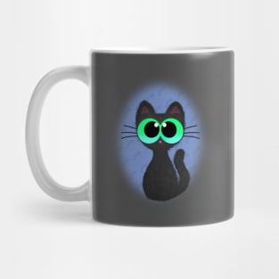 Cute Little Big Eyed Kitty Cat Mug